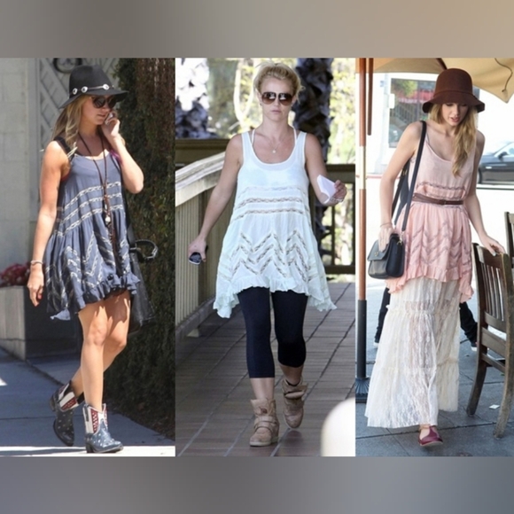 M • Intimately Free People • Voile and Lace Polka Dot Trapeze Slip - Picture 7 of 7